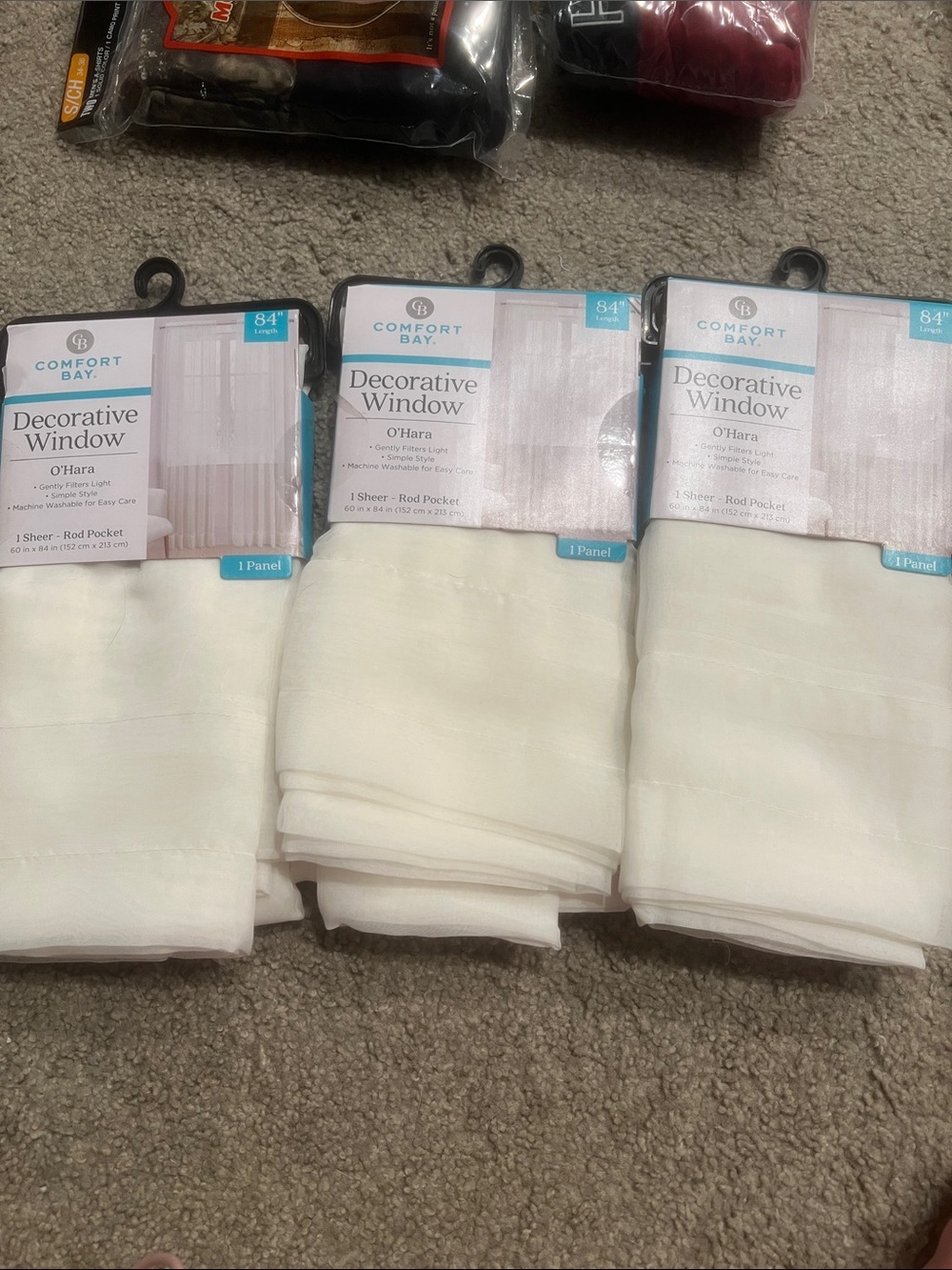 Comfort Bay Sheer O'Hara Window Panel Set in White